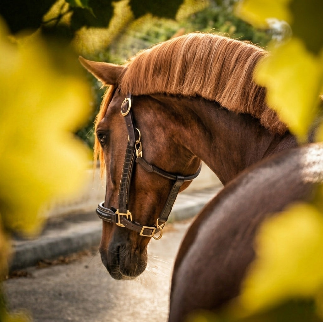 EquineTails Leather Halter